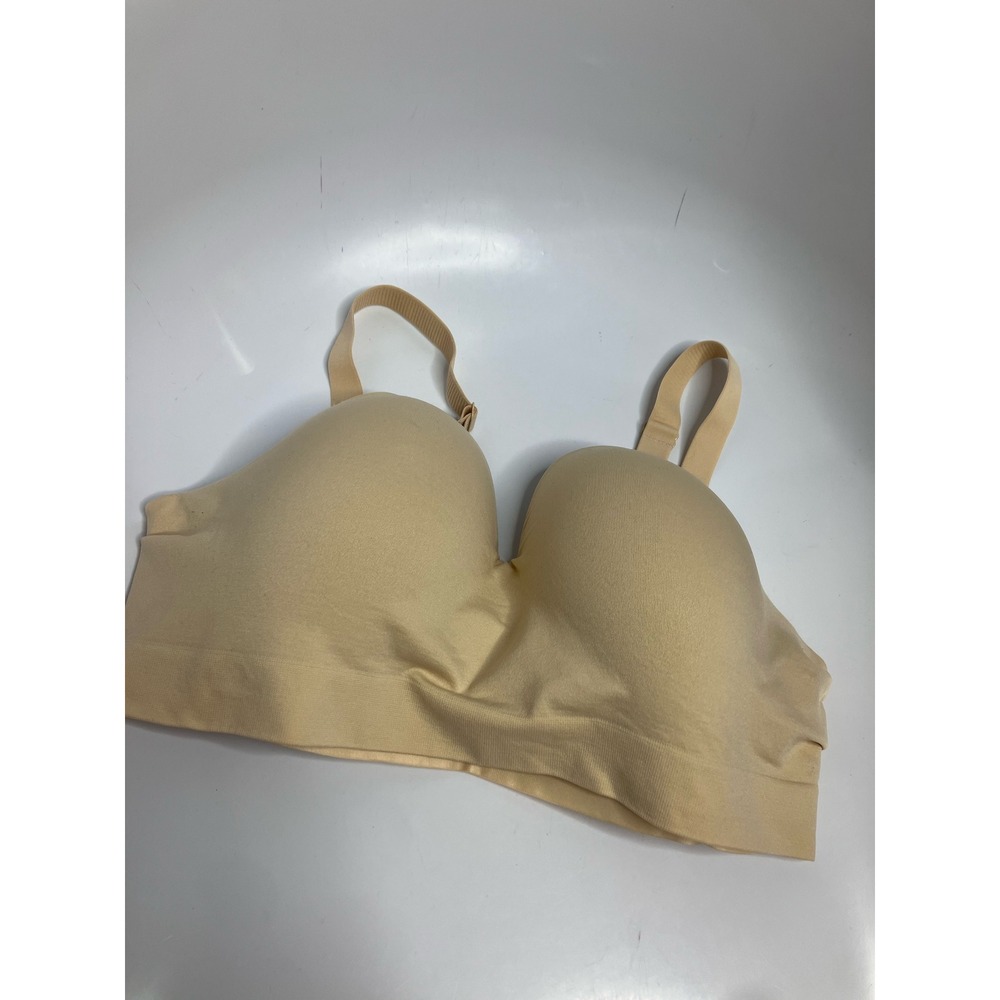 Truekind Wireless Shaper Bra Womens 2XL Beige Excellent Seamless Comfort